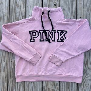 Victorias Secret LARGE *PINK* EVERYDAY LOUNGE COWL NECK PULLOVER Pink And Black
